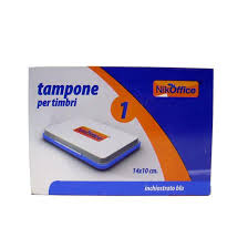 TIMBRO SOLO CUSCINETTO INCHIOSTRATO CM.14x10 BLU NIKOFFICE