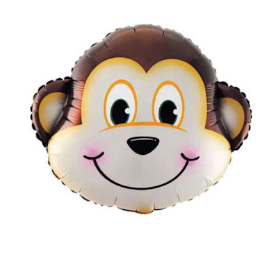 PALLONCINO MYLAR SAGOMA ANIMALETTO TESTA DI SCIMMIETTA