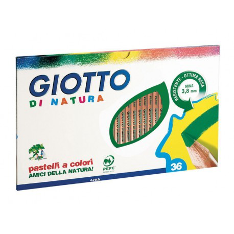 PASTELLI IN LEGNO DI NATURA DA 36 GIOTTO