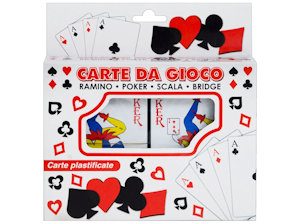 CARTE DA GIOCO FRANCESI 2 MAZZI DA CON CUSTODIA MAZ