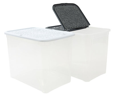 COMBI BOX CON RUOTE ROCOCO' 67 LT. CM.58x39x42 CON COPERCHIO DUO BELLI E FORTI