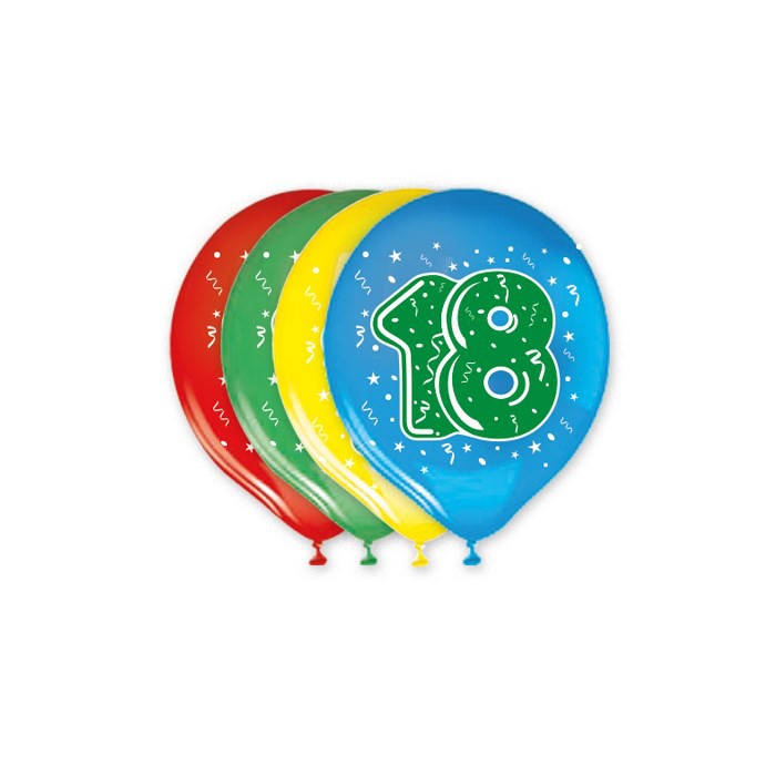 FESTA 18 ANNI PALLONCINI 12 POLLICI  CM.30 CONF.20PZ. VALVOLA SOTTO BIGPARTY