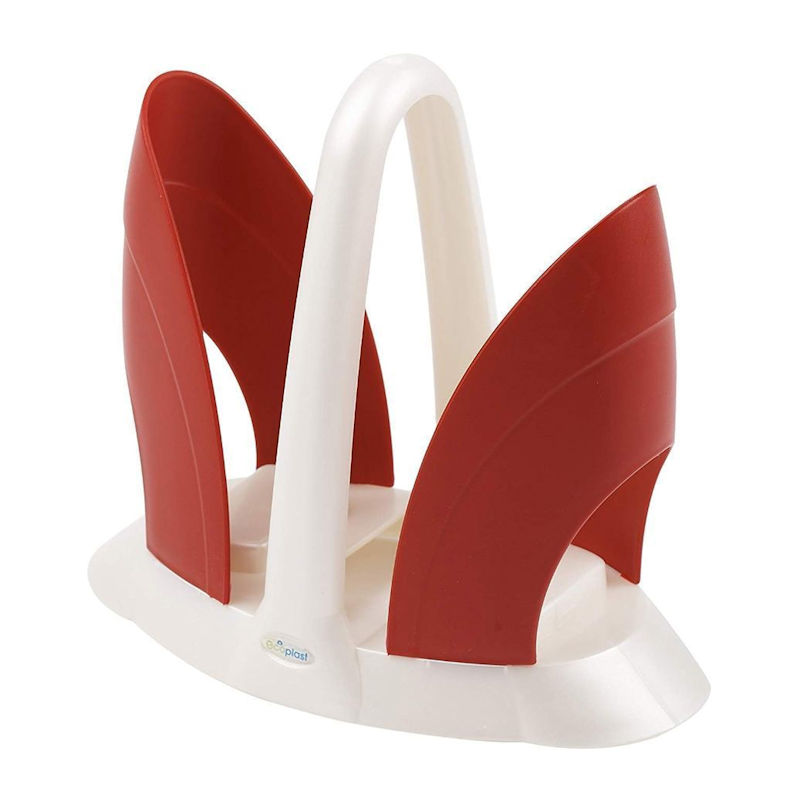 PORTABICCHIERI IN PLASTICA TULIPANO DUO MADREPERLA E ROSSO ECOPLAST
