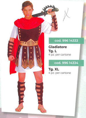COSTUME ADULTO GLADIATORE TAGLIA L
