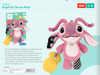 BABY PELUCHE PRIMI MESI STITCH ANGEL ROSA 3 MESI + 17937 CLEMENTONI