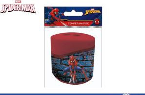 SPIDERMAN TEMPERINO OVALI 2 FORI CON CONTENITORE IN BUSTINA EOLD.