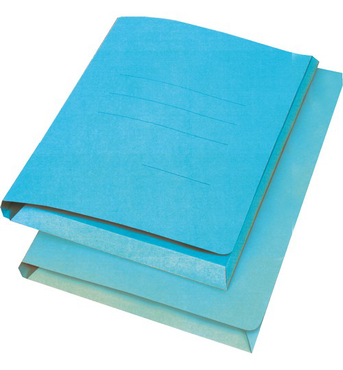 CARTELLA IN CARTONCINO 3 LEMBI 200gr. AZZURRO PEZZI 50