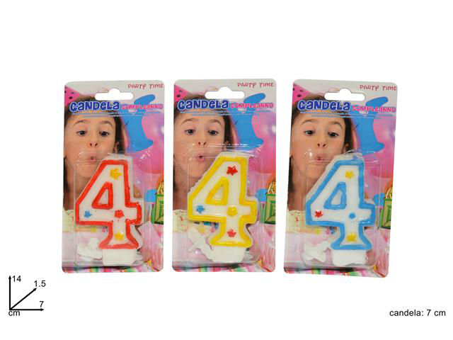 CANDELINA 3 COLORI N.4 IN BLISTER DUESSE