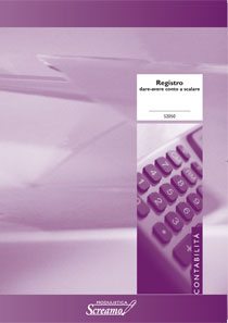 CASSA REGISTRO DARE AVERE A SCALARE CM.24x17 PAGINE 96