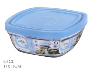 CONTENITORE IN VETRO ERMETICO QUADRATO DURALEX CM.11x11 CL. 30 994030 GENERAL