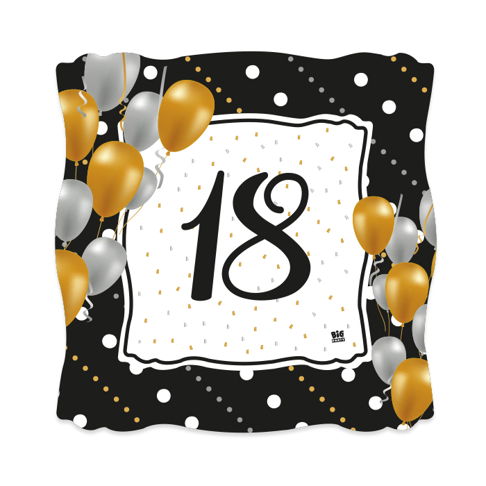 18 ANNI PRESTIGE PIATTI CM.19x19 CONF.6 PZ. BIGPARTY