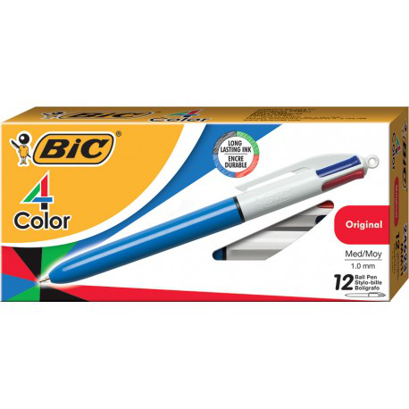 PENNA 4 COLORI BIC PEZZI 12