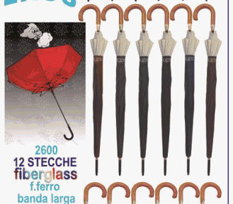 OMBRELLO IN NYLON AUTOMATICO MONOCOLORE S.FERRO B.LARGA 2600 IDEAPIOGGIA