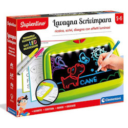 LAVAGNA SAPIENTINO SCRIVI E IMPARA NEW CON LUCI LED 16256 CLEMENTONI