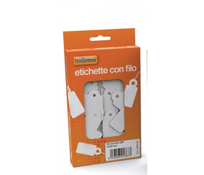 ETICHETTA CON FILO MM.13x34 CONF. DA 200pz. Q86 NIKOFFICE