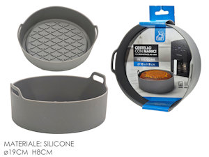 CESTELLO IN SILICONE CON MANICI PER FRIGGITRICE AD ARIA CM.D19xH.8 727398 GENERA