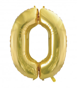 PALLONCINO MYLAR CHAMPAGNE NUMERO 0 CM.102 D.40