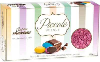 CONFETTI MAXTRIS AL CIOCCOLATO 1KG. PICCOLE NUANCE LENTI ROSA