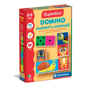 SAPIENTINO DOMINO NUMERI E ANIMALI 3-5 ANNI 16841 CLEMENTONI