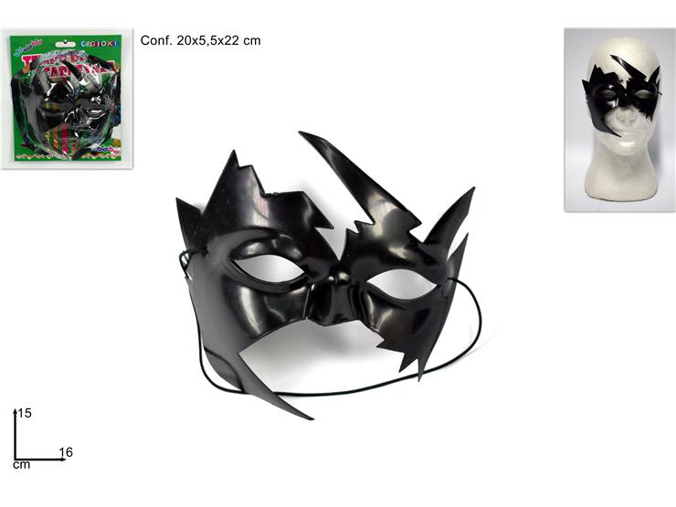 MASCHERA NERA SAGOMATA IN PLASTICA