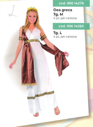 COSTUME ADULTO DEA GRECA TAGLIA M