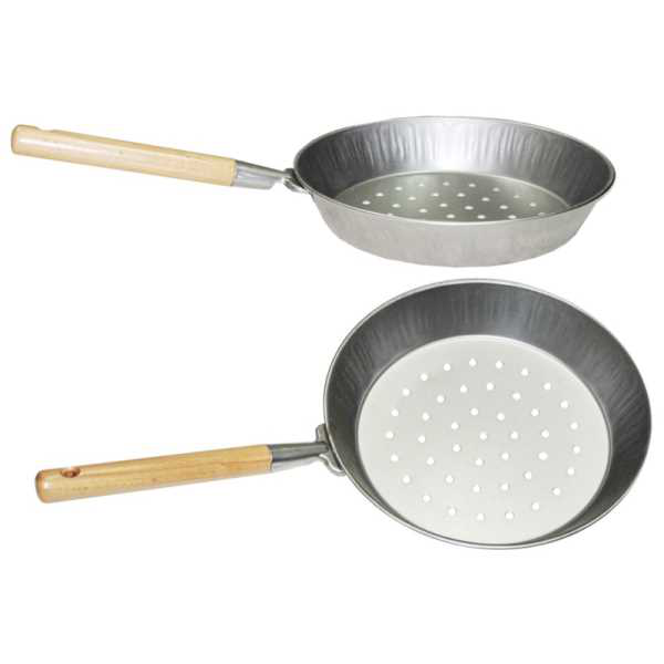 PADELLA ARROSTI CASTAGNE MANICO IN LEGNO CM.26 KASAVIVA