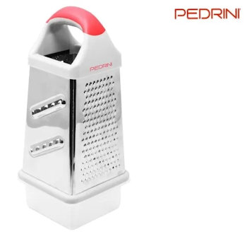 UTENSILE GRATTUGIA IN ACCIAIO 4 LATI  CON CONTENITORE 0464178 PEDRINI