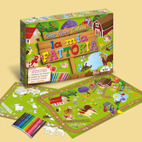 GIOCO COLORIAMO ED IMPARO KIT LA MIA FATTORIA CON LIBRICINI DA COLORARE ED COLOR
