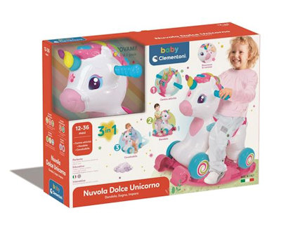 PRIMI PASSI NUVOLA DOLCE UNICORNO INTERATTIVA 12-36 MESI 17855 CLEMENTONI