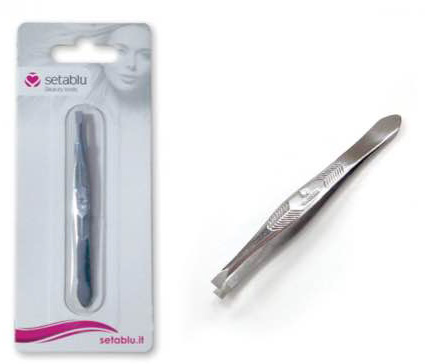 MAKE UP PINZETTA CIGLIA ACCIAIO OBLIGUA SETABLU