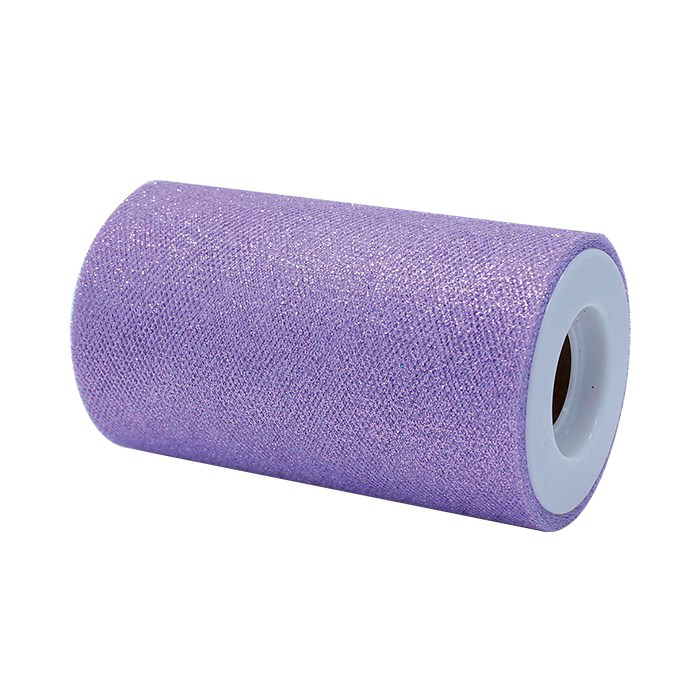 ROTOLO TULLE GLITTER H.CM.12.5 x 25MT. GLICINE
