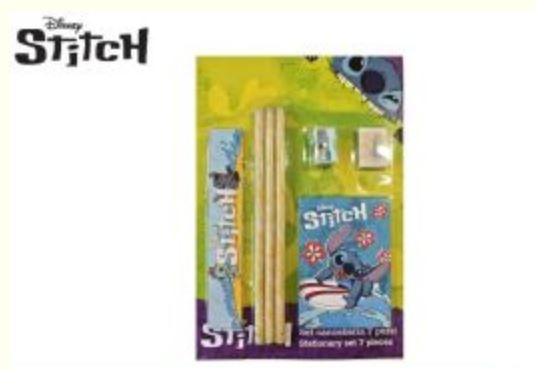 MATITE CON GOMMA RIGHELLO TEMPERAMATITE E AGENDINA STITCH KIT SU BLISTER EOLD.