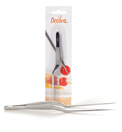 UTENSILE PINZA A BECCO IN ACCIAIO CM.14 SAGOMATA DECORA