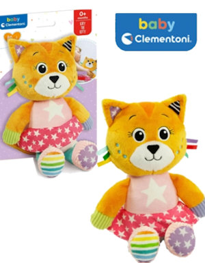 BABY PELUCHE GATTINO PLUSH CAT 0+ MESI 17908 CLEMENTONI