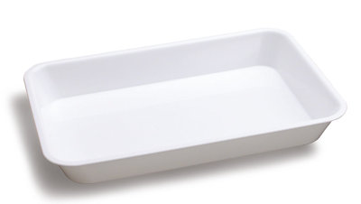 VASCHETTA IN PLASTICA CATERING CM.35x25x4 BIANCA BELLI E FORTI