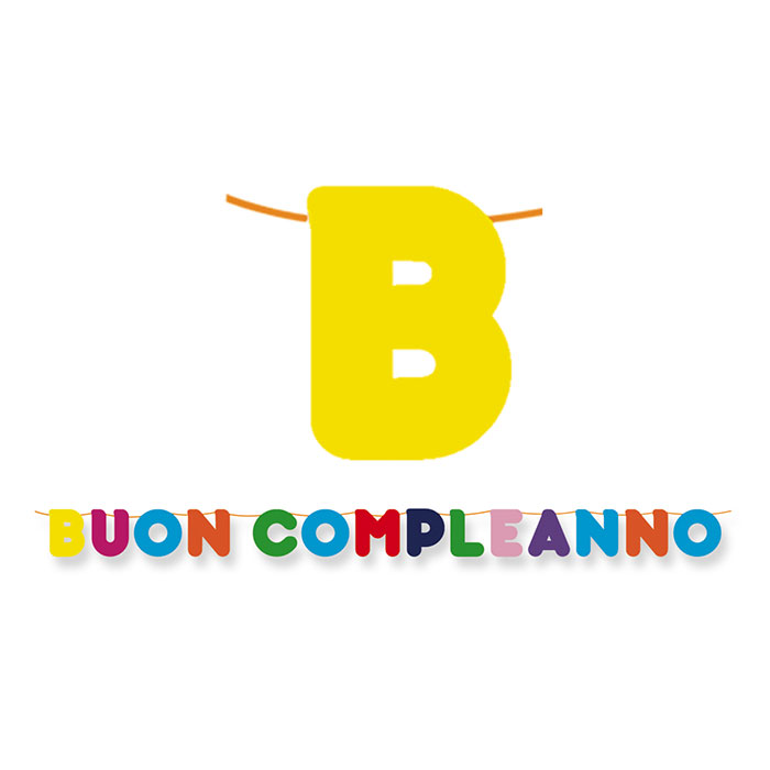 BUON COMPLEANNO FESTONE SCRITTA MULTICOLOR CM.600 BIGPARTY