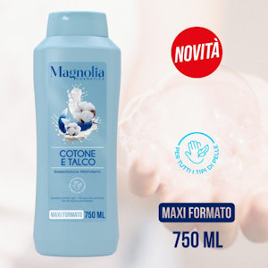 BAGNOSCHIUMA 750ML. COTONE E TALCO LINEA MAGNOLIA IRGE