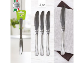 POSATE COLTELLO DA TAVOLA CONF.3 PZ. INOX 18 IDEA'S