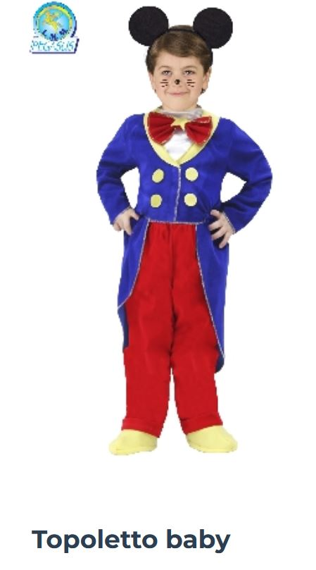 COSTUME TOPOLETTO MICKEY 3/4 ANNI DI PEGASUS 0100