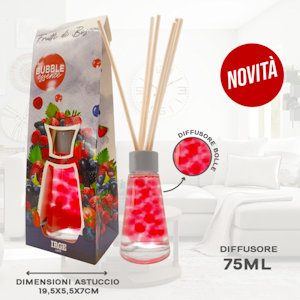 DEODORANTE AMBIENTE LIQUIDO CON BASTONCINI 75ML. FRUTTI DI BOSCO IRGE