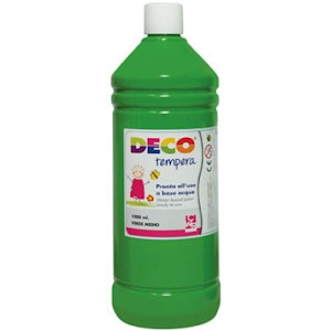 TEMPERA LIQUIDA FLACONE DA 1LT. VERDE MEDIO DECO CWR