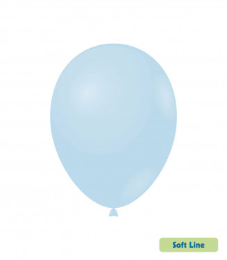 PALLONCINI 12 POLLICI CM.30 CELESTE BABY 127 PASTELLO CONF.50PZ. SOFTLINE