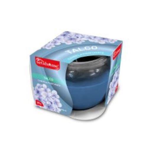 CANDELA PROFUMATA IN VASETTO DI VETRO 70GR. TALCO SETABLU