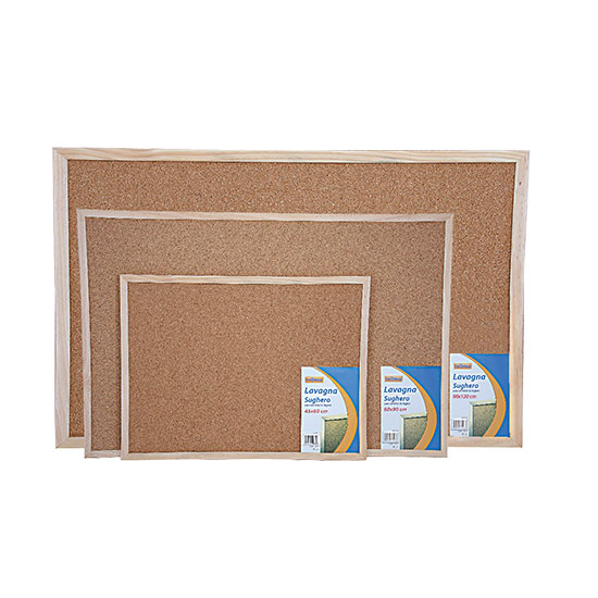 LAVAGNA IN SUGHERO CM.90x120 CORNICE IN LEGNO NIKOFFICE