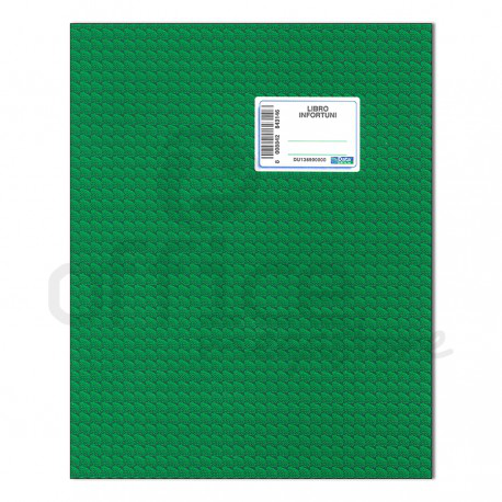 REGISTRO INFORTUNI SUL LAVORO CM.21x29 32 PAGINE DATA UFFICIO