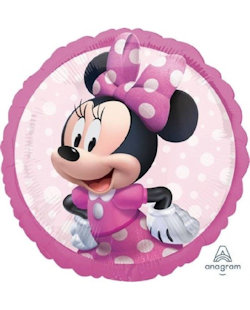 MINNIE PALLONCINO MYLAR TONDO 18 POLLICI DIAM.CM.45 BIGI