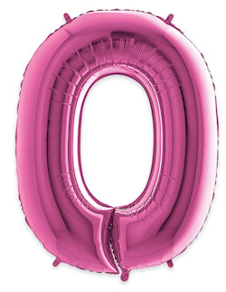 PALLONCINO MYLAR FUXIA NUMERO 0 CM.102 D.40