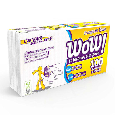TOVAGLIOLI IN CARTA WOW 2 VELI 33x33 100pz