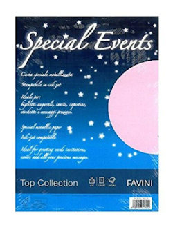 RISMA CARTA A4 10FF. 120GR. SPECIALE EVENTI METAL ROSA