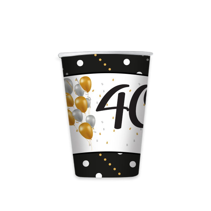 40 ANNI PRESTIGE BICCHIERI CC.200 CONF.8 PZ. BIGPARTY